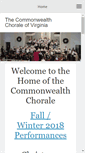 Mobile Screenshot of commonwealthchorale.org